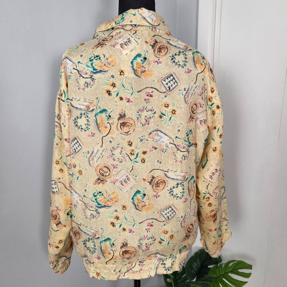 EVR Div Rousso Apparel Group vintage silk bomber jacket M - Picture 3 of 9